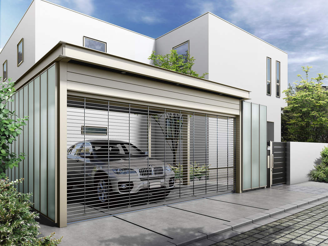 カーポートシャッター設置イメージ