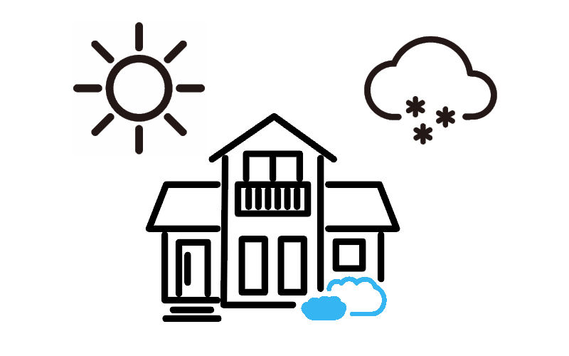 夏は涼しく冬はあったかい